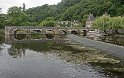 Le pont coudé et le déversoir du canal dans la Dronne
