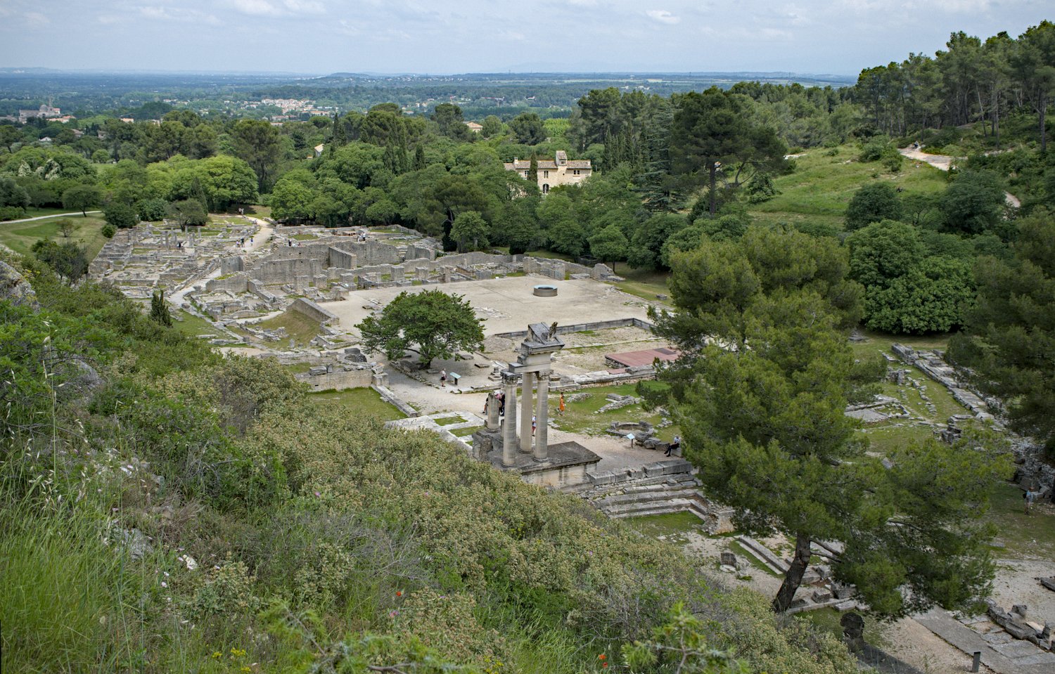Vue panoramique en direction de l'entrée du site